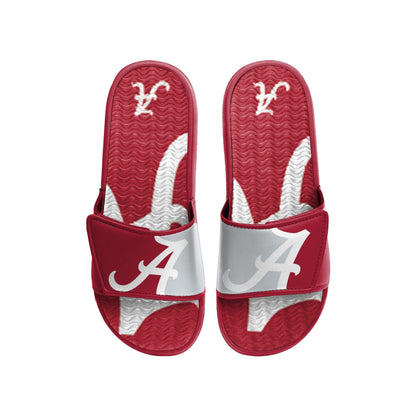 FOCO Alabama Crimson Tide NCAA Mens Colorblock Big Logo Gel Slides - M