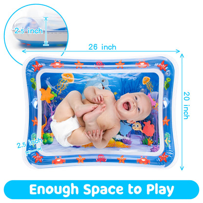 Yeeeasy Tummy Time Water Mat 丨Water Play Mat for Babies Inflatable Tummy Time Water Play Mat for Infants and Toddlers 3 to 12 Months Promote Development Toys Cute Baby Christmas Gifts