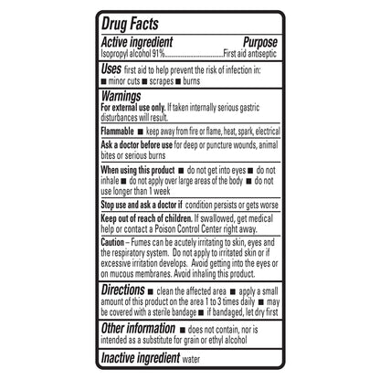 Amazon Basics 91% Isopropyl Alcohol First Aid Antiseptic Liquid, Unflavored, 32 Fl Oz (Pack of 6) (Previously Solimo)