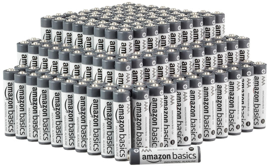 Amazon Basics 150-Pack AAA Alkaline Industrial Batteries, 1.5 Volt, 5-Year Shelf Life