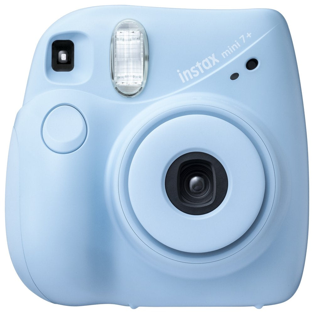 Fujifilm INSTAX Mini 7+ Exclusive Blister Bundle with Bonus Pack of Film (10-pack Mini Film), Light Blue