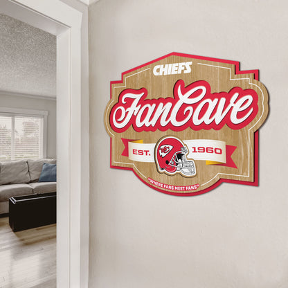 YouTheFan NFL Kansas City Chiefs Fan Cave Sign