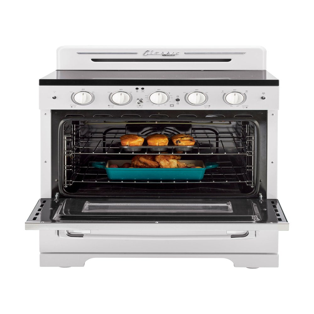 Unique Classic Retro 30" 3.9 cu/ft Freestanding 5-Element Electric Range with Convection Oven