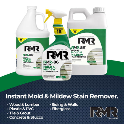 RMR-86 Instant Mold Stain and Mildew Stain Remover Spray - Scrub Free Formula, 32 Fl Oz