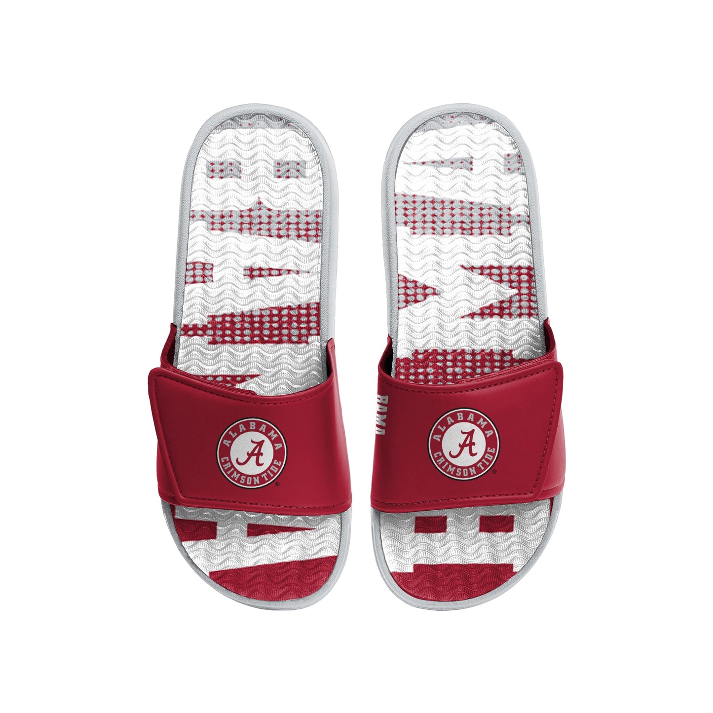 FOCO Alabama Crimson Tide NCAA Mens Gradient Wordmark Gel Slide - M