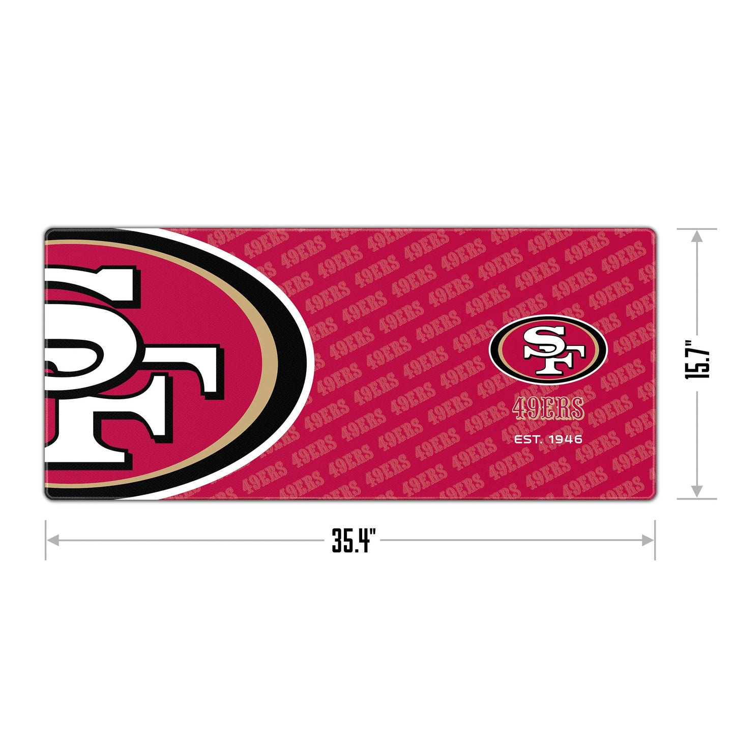 YouTheFan NFL San Francisco 49ers Logo Series Desk Pad