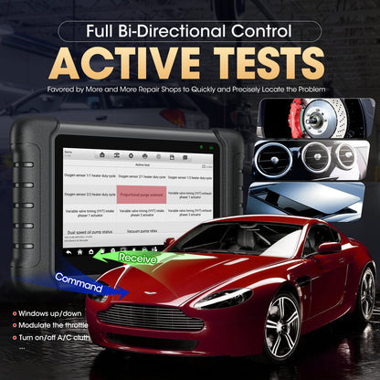 Autel Scanner MaxiCheck MX808S, Android 11, 2024 US Ver of MaxiCOM MK808S/ MK808Z, Updated of MK808 MX808, Full Bidirectional Control Scan Tool, Active Tests, 28+ Services, OE All System, FCA AutoAuth