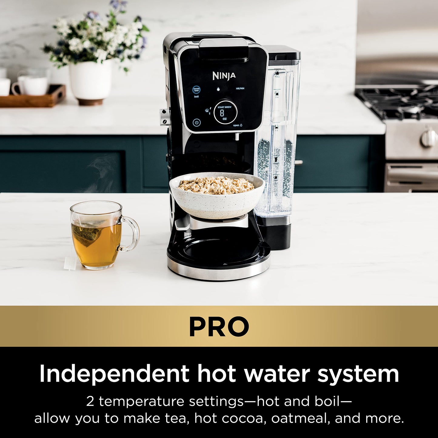 Ninja CFP307 DualBrew Pro Specialty Coffee System, Single-Serve, Compatible with K-Cups & 12-Cup Drip Coffee Maker, with Permanent Filter Black