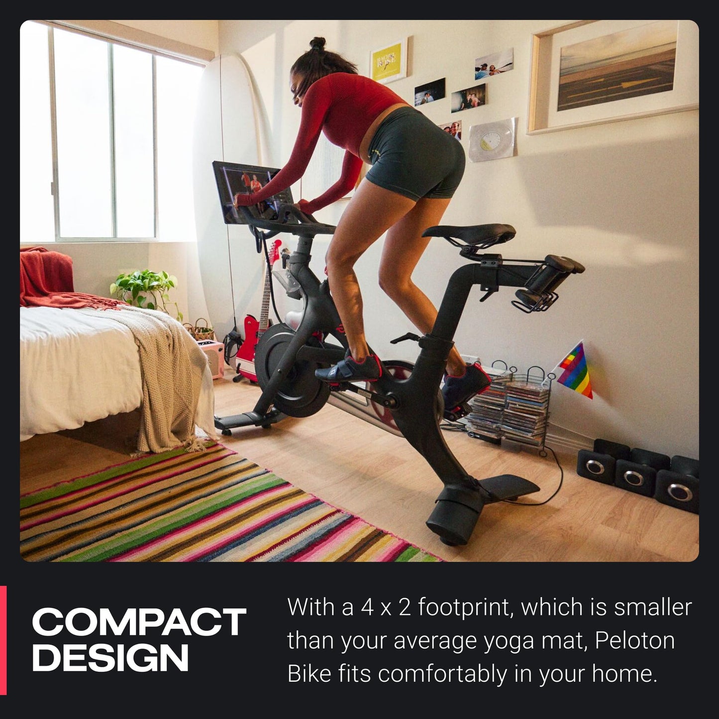 Original Peloton Bike | Indoor Stationary Exercise Bike with Immersive 22" HD Touchscreen (Updated Seat Post)