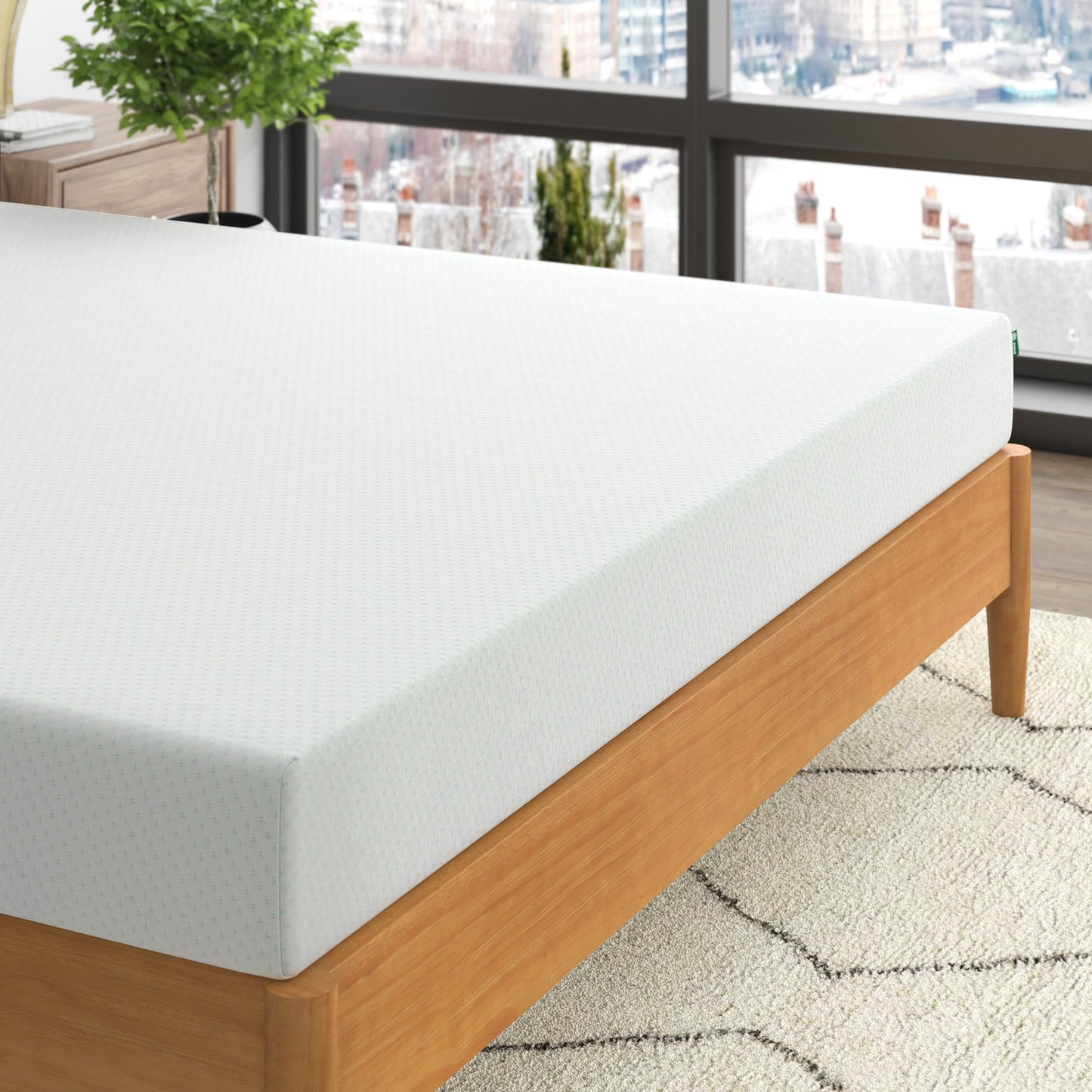 ZINUS 6 Inch Green Tea Memory Foam Mattress, Fiberglass Free, Patented Custom Contour Support, Sturdy Base Foam, CertiPUR-US Certified, Bed-in-a-box, Narrow Twin, White