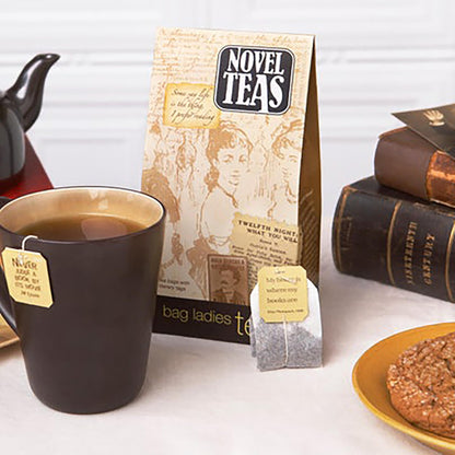 Novel Teas Book Lover's Tea contains 25 teabags individually tagged with literary quotes from the world over, made with the finest English Breakfast tea, for the book lover