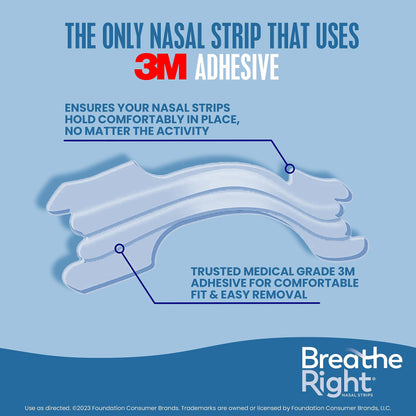 Breathe Right Original Nasal Strips Clear Sm/Med For Sensitive Skin Drug-Free Snoring Solution & Nasal Congestion Relief Caused by Colds & Allergies 30 ct (Packaging May Vary)