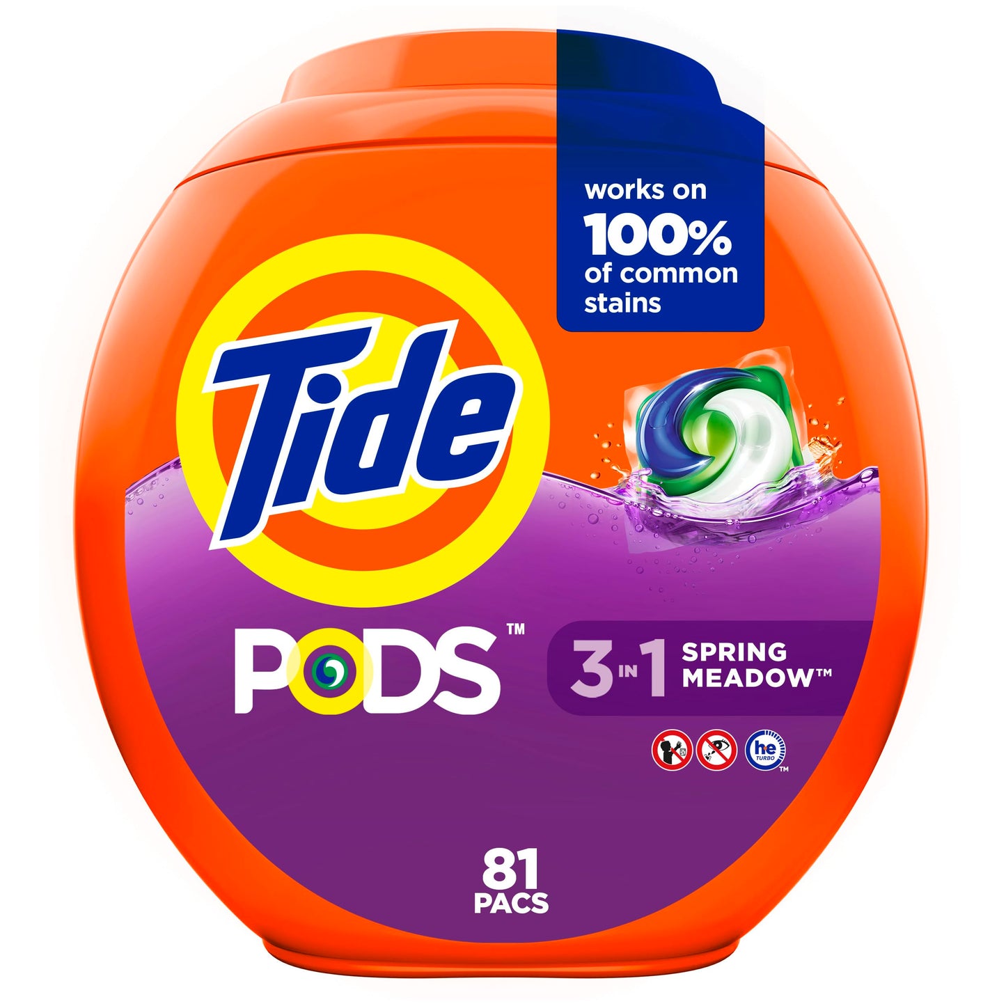 Tide PODS Laundry Detergent Soap Pods, Spring Meadow, 81 count