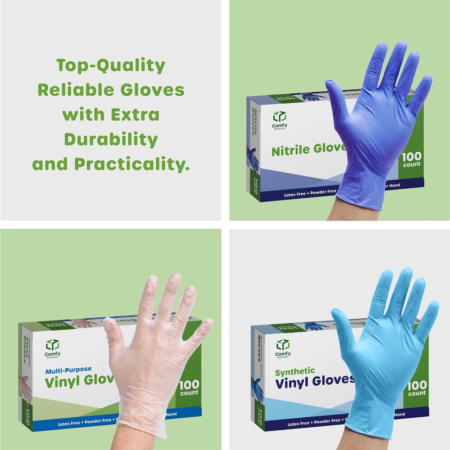 [200 Count] Black Nitrile Disposable Gloves 6 Mil. Extra Strength Latex & Powder Free, Chemical Resistance, Textured Fingertips Gloves - Medium