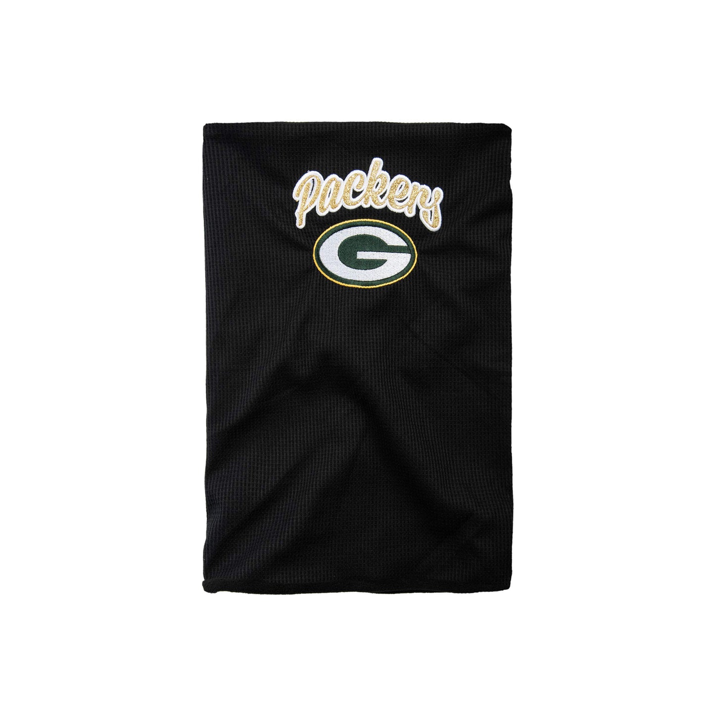 FOCO Green Bay Packers NFL Glitter Waffle Gaiter Scarf