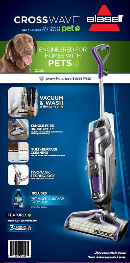 BISSELL Crosswave Pet Multi-Surface Wet/Dry Vacuum, 2328