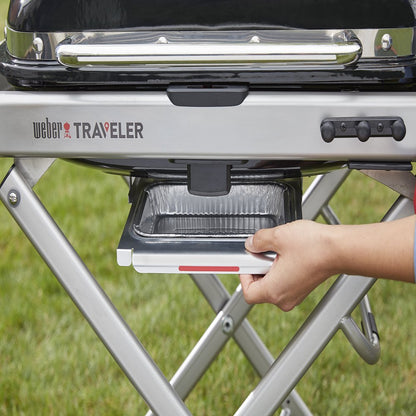 Weber Traveler Portable Propane Gas Grill, Black