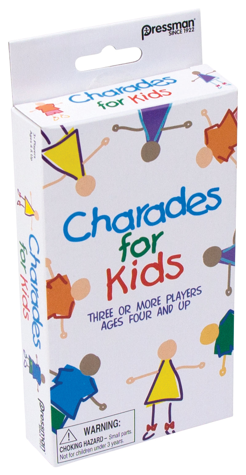 Pressman Charades for Kids Game - Travel Version - 'No Reading Required' Family Game