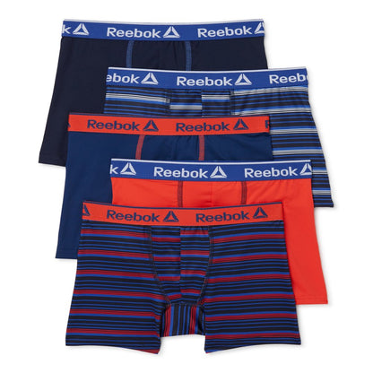 Reebok Boys Underwear Performance Boxer Briefs, 5-Pack