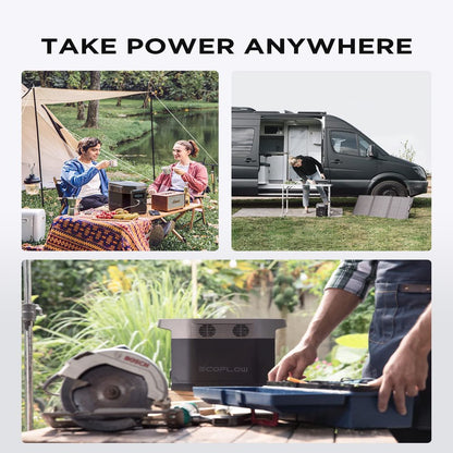 EcoFlow DELTA 1300 Portable Power Station 1260Wh Capacity,Solar Generator,1800W AC Output for Outdoor Camping,Home Backup,Emergency,RV,off-Grid