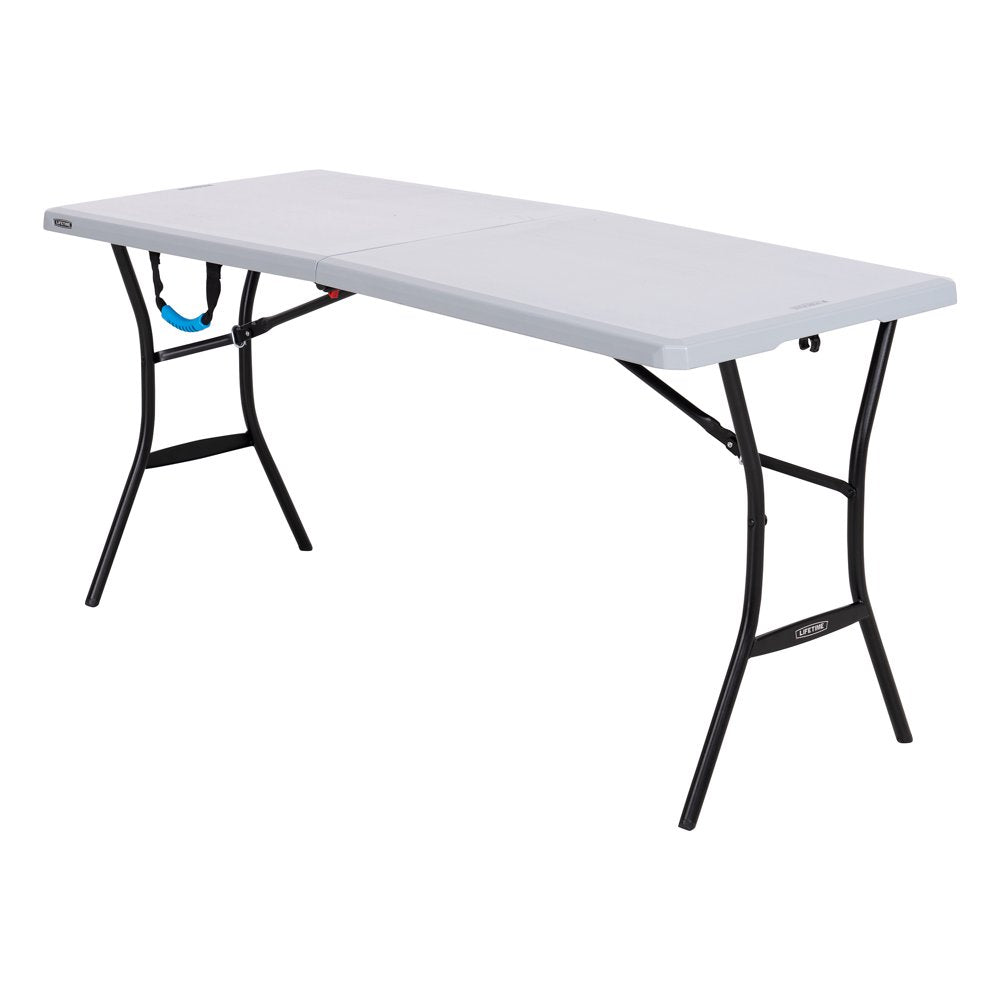 Lifetime 5-Foot Fold-in-Half  Table, Gray (80861)