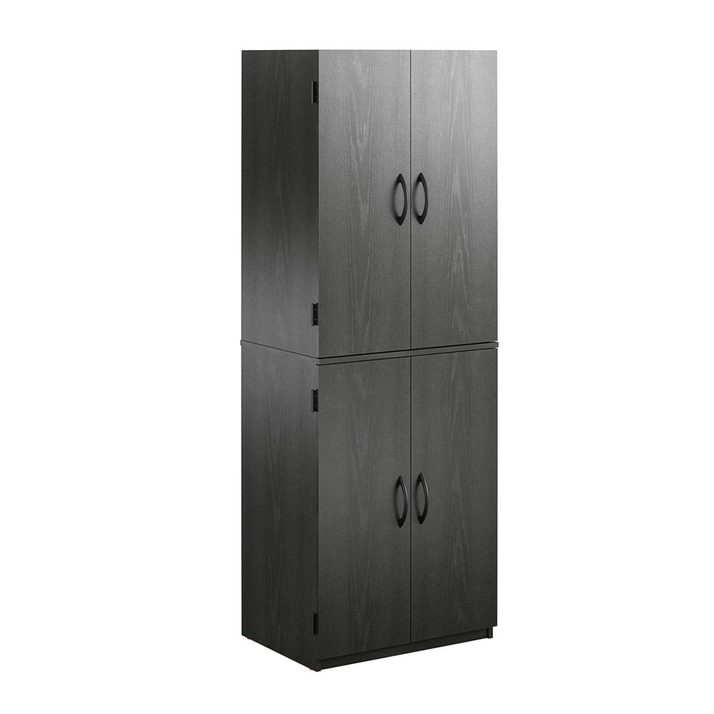 Mainstays 4-Door 5' Storage Cabinet, Black Oak