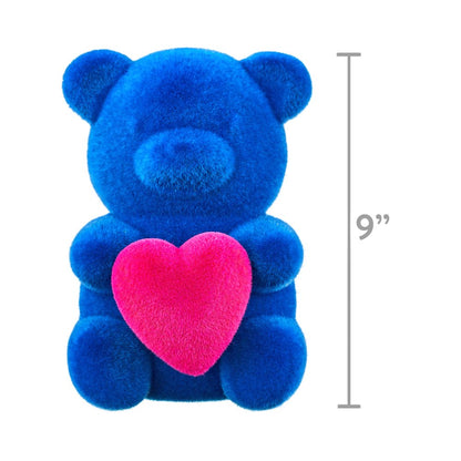 Valentine's Day 8 in Large Flocked Blue Bear Decor by Way To Celebrate