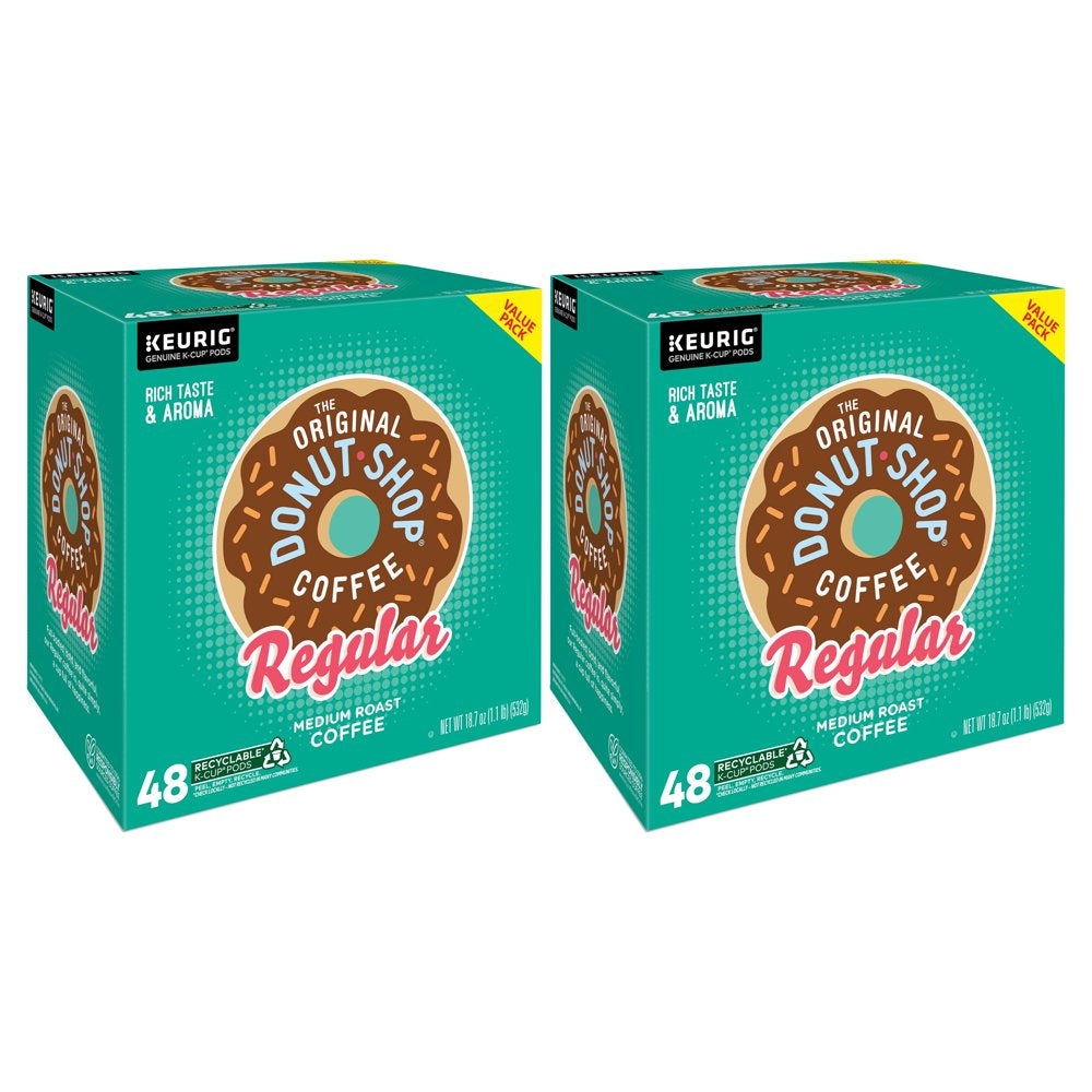 (2 pack) The Original Donut Shop Regular Keurig Single-Serve K-Cup Pods, Medium Roast Coffee, 48 Count