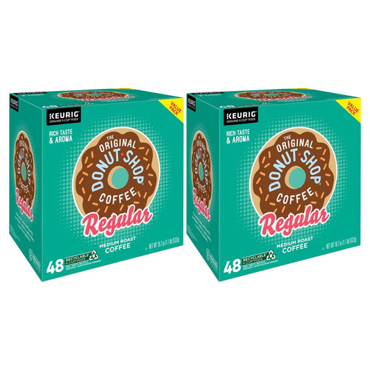 (2 pack) The Original Donut Shop Regular Keurig Single-Serve K-Cup Pods, Medium Roast Coffee, 48 Count