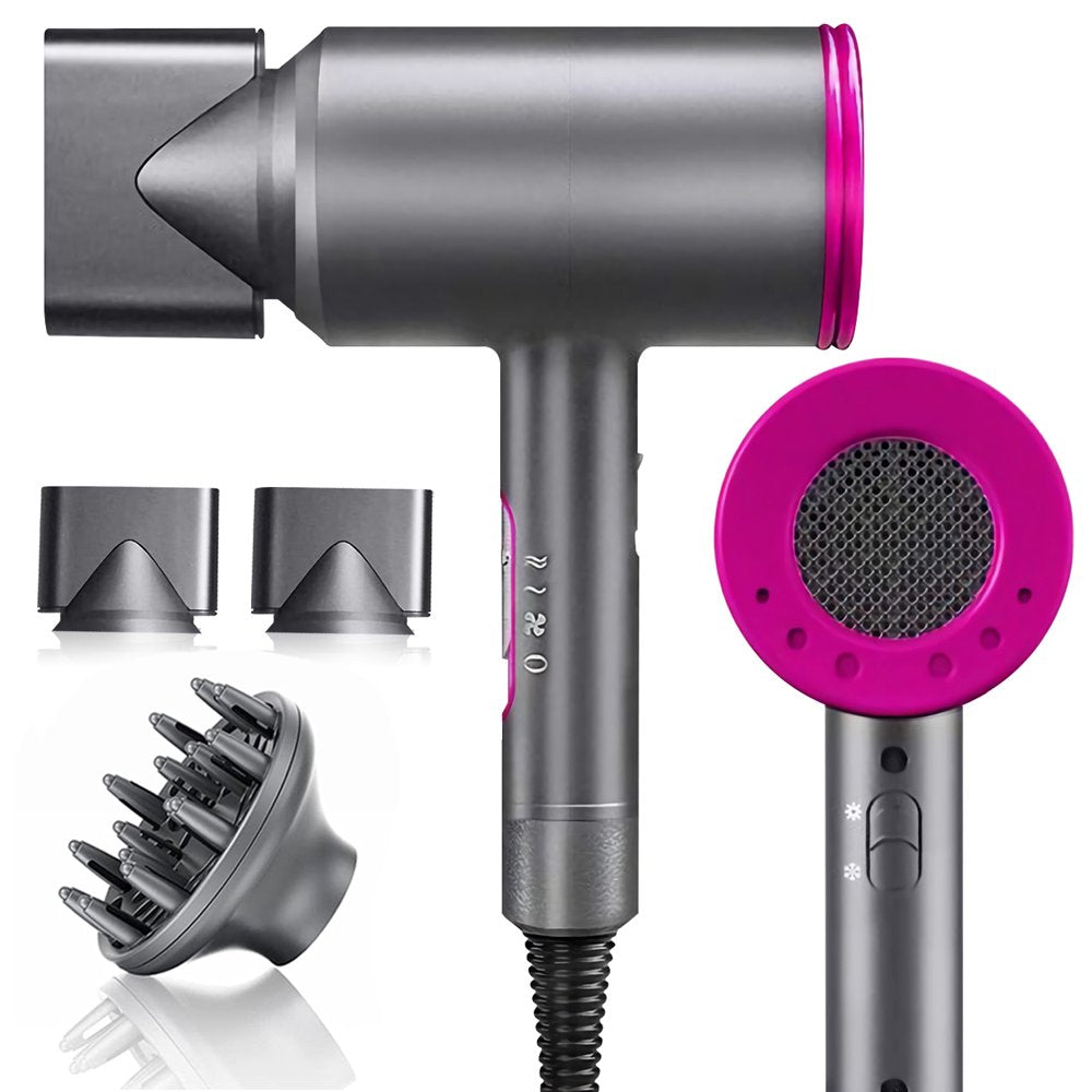 1800W Professional Hair Dryer with Diffuser, Byfumay Ionic Hair Dryer Fast Hairdryer Blow Dryer, AC Motor Heat Hot and Cold Wind Constant Temperature Hair Care without Damaging Hair