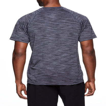 Reebok Men's and Big Men's Active Push Press Short Sleeve Performance Training Tee, up to Size 3XL