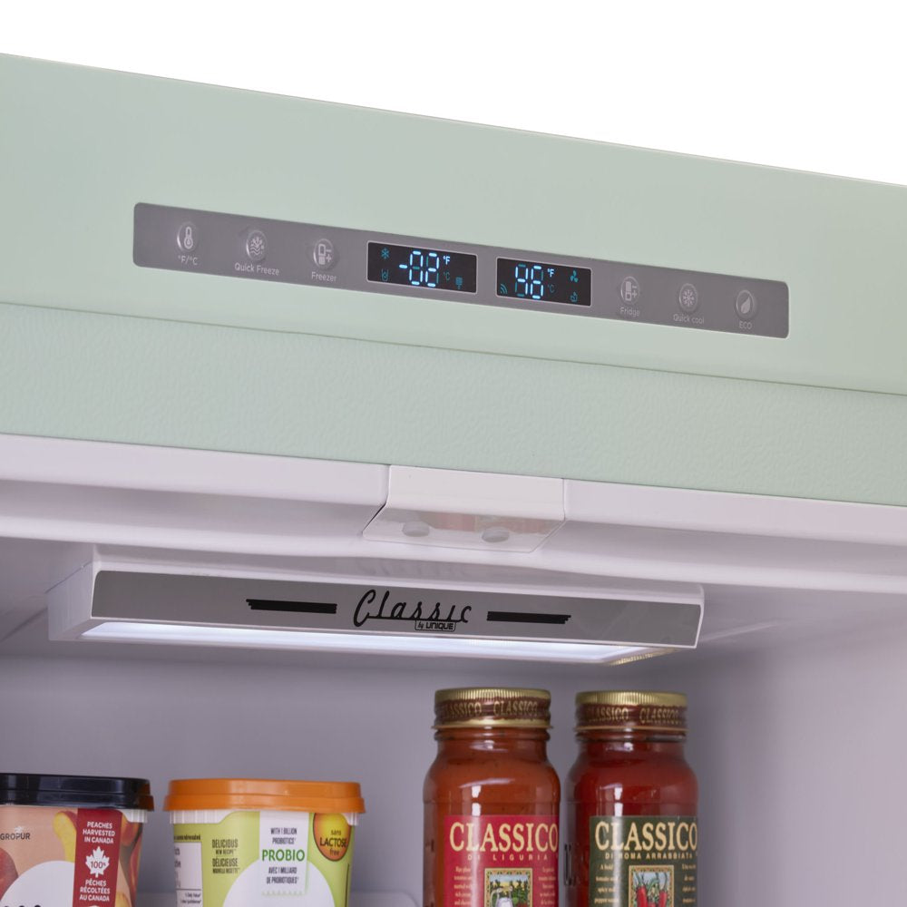 Unique Classic Retro 30" Frost Free 17.7 cu/ft Freestanding Bottom Freezer Refrigerator, ENERGY STAR Certified