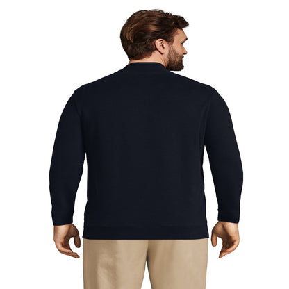 Lands' End Men's Big Bedford Rib Quarter Zip Sweater