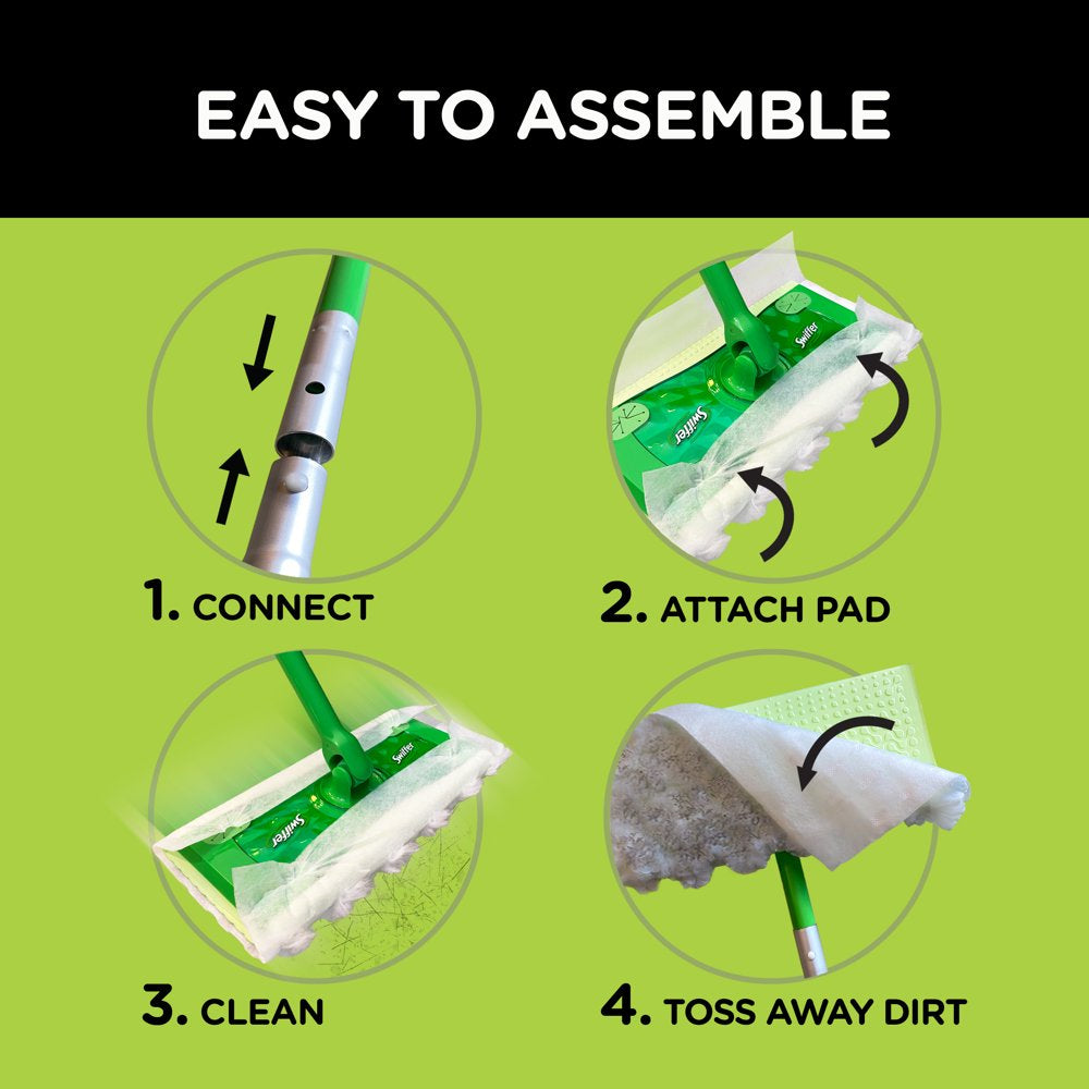 Swiffer Sweeper 2-in-1, Dry and Wet Multi Surface Floor Cleaner, Sweeping and Mopping Starter Kit