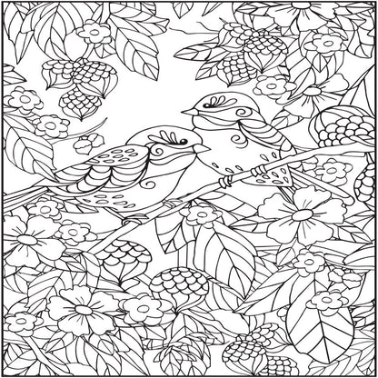 Cra-Z-Art Timeless Creations, Feathered Friends New Adult Coloring Book, 64 Pages