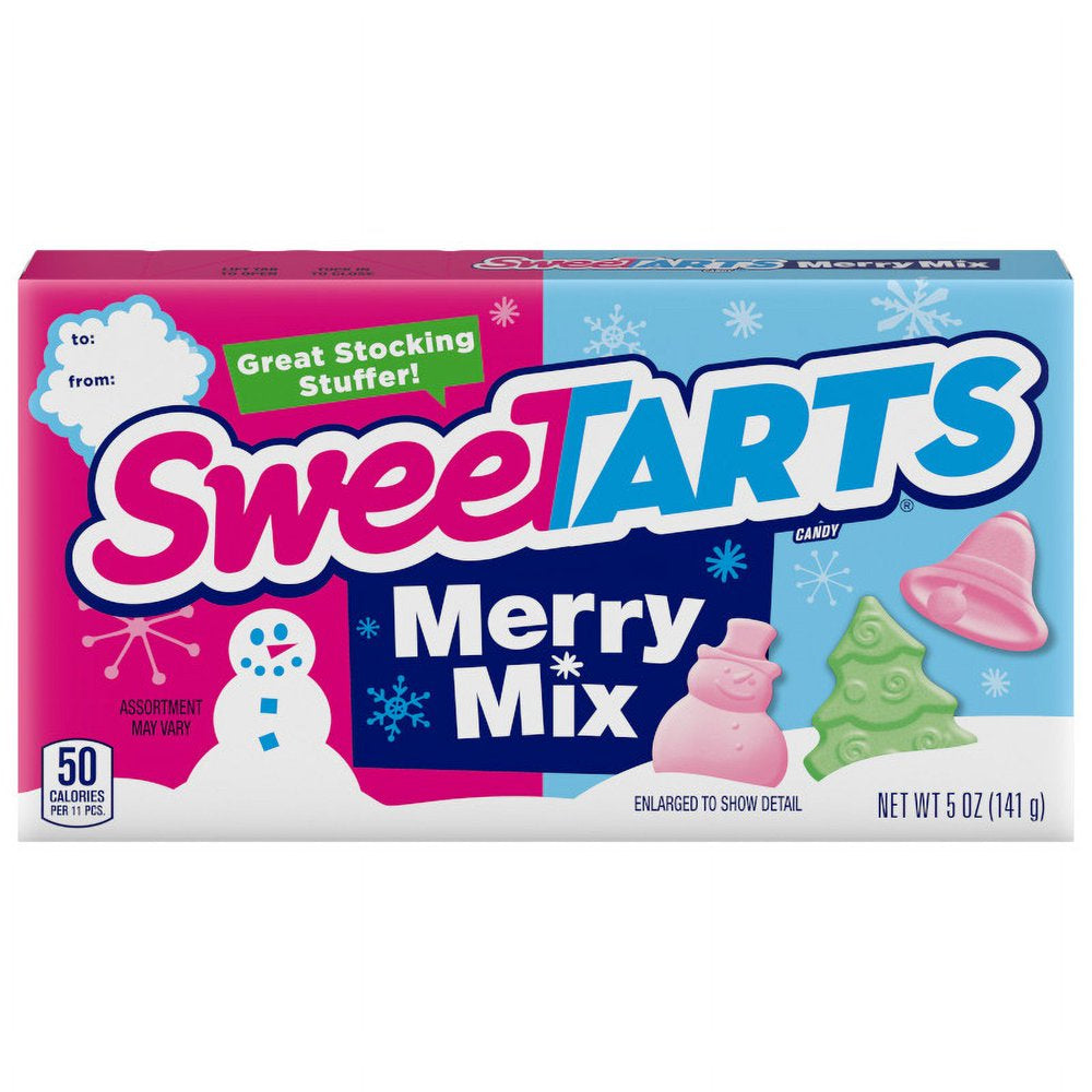 SweeTarts Merry Mix Theater Box, Holiday Candy, 5oz