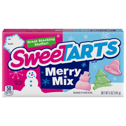 SweeTarts Merry Mix Theater Box, Holiday Candy, 5oz