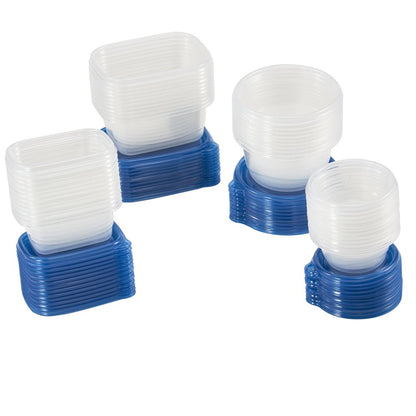  92 Piece Food Storage Variety Value Set, Blue Lids