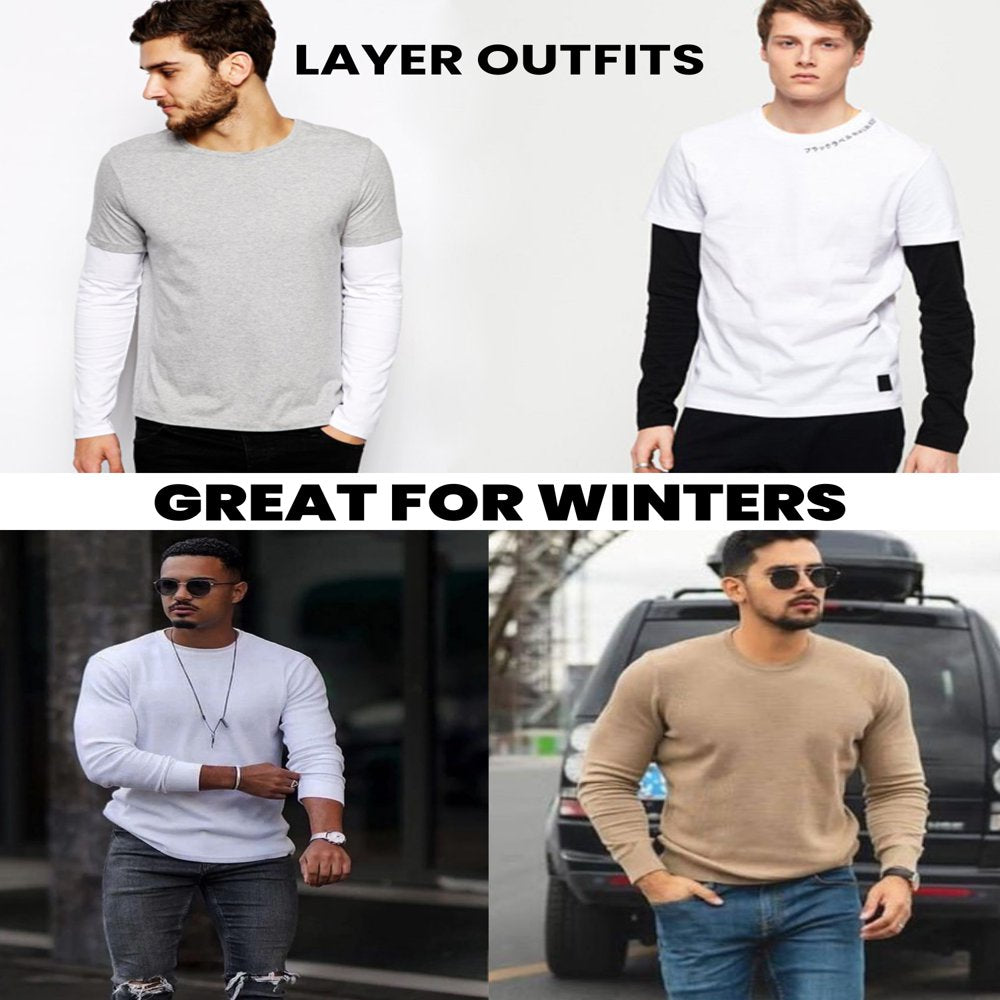 3-Pack Men's Long Sleeve Thermal Shirts (S-5XL)