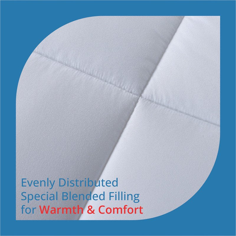 Downcool (88x92) Full/Queen All Season Down Alternative Comforter, White | Ultra Soft, Hypoallergenic, Hotel-Quality Quilted Duvet Insert