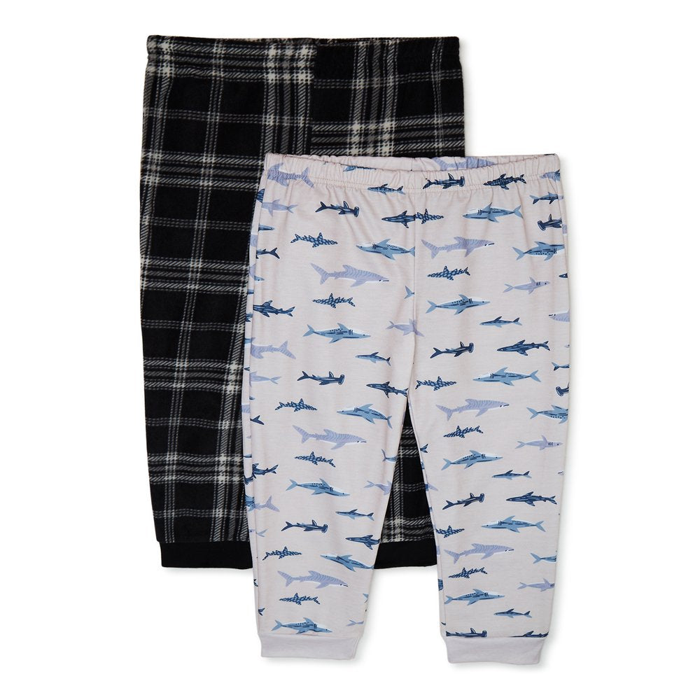 Bcool Boys Printed Sleep Joggers, 2-Pack, Sizes 4-12