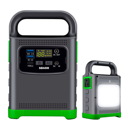 iFanze 120W Portable Power Station, 80Wh 20000mAh  Outdoor Solar Generator Quick Charge 110V AC Outlets DC Ports for Home Backup, Outdoor RV Camping, Emergency Lithium Battery, Power Outages, Green