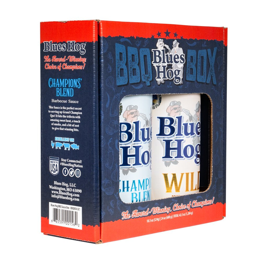 Blues Hog Champions' & Wild BBQ Holiday Sauce Gift Box, Gluten-Free, 2-Pack