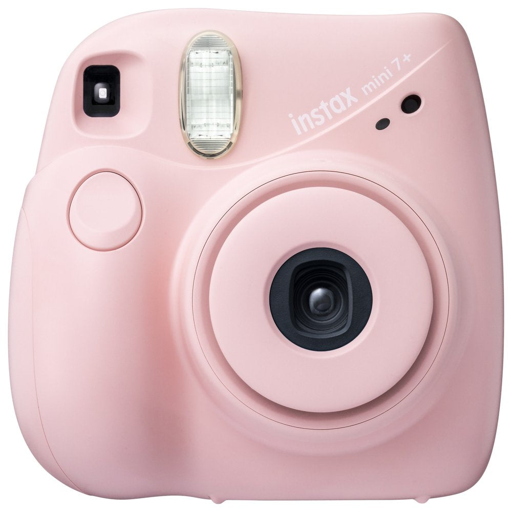 Fujifilm INSTAX Mini 7+ Exclusive Blister Bundle with Bonus Pack of Film (10-pack Mini Film), Light Pink