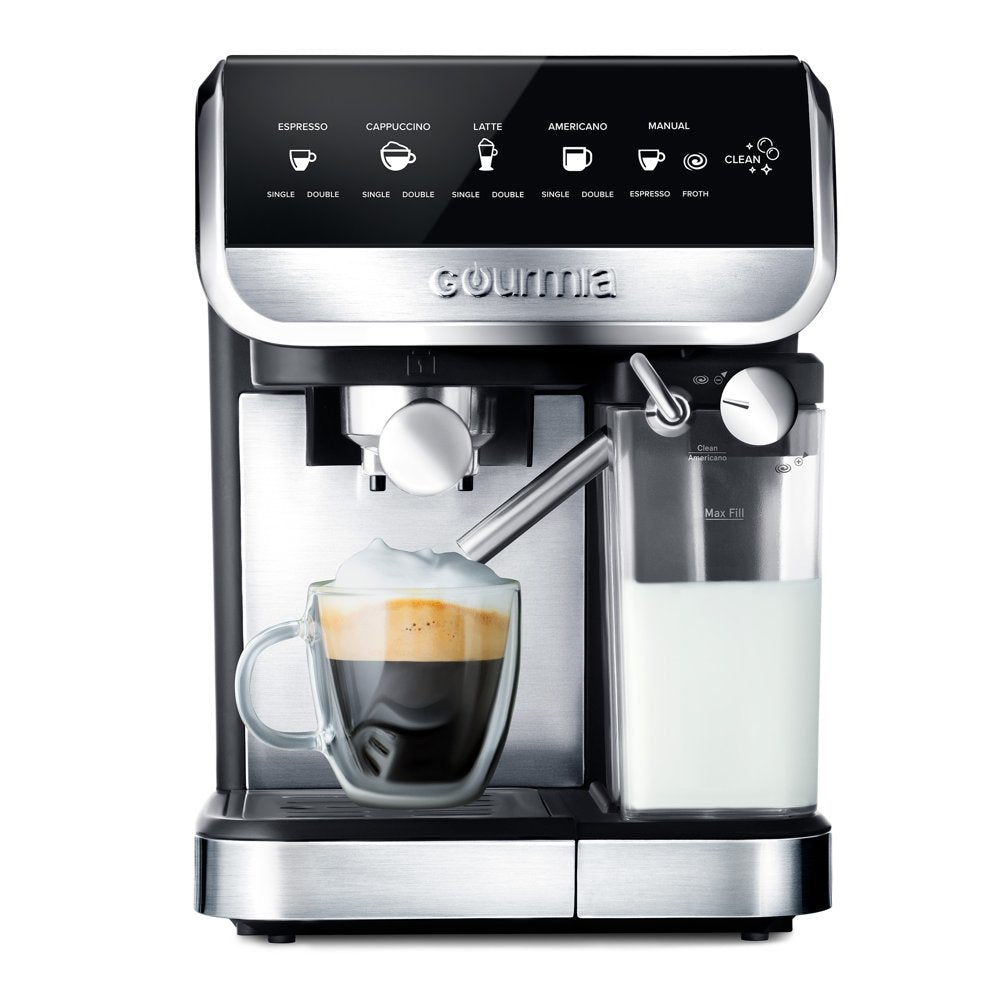 Gourmia Espresso, Cappuccino, Latte & Americano Maker with Automatic Frothing