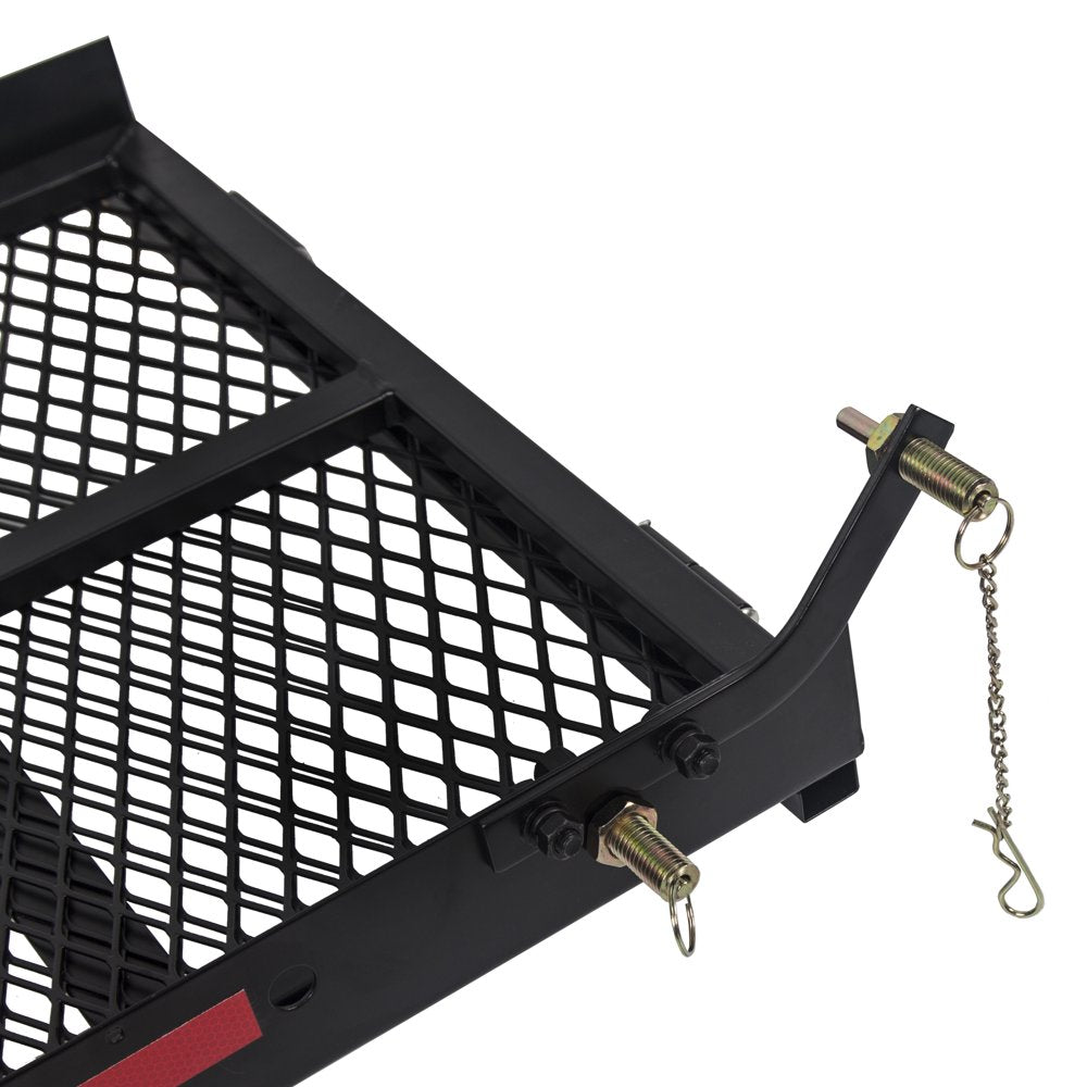 KOJEM Hitch Cargo Carrier Wheelchair Scooter Carrier Rack Folding Rack Ramp Hitch Mount 500 lbs Weight Capacity