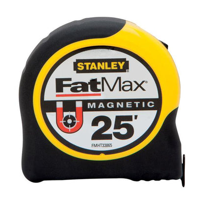 25 ft. L x 1.25" W Magnetic Tape Measure Yellow 1 pk