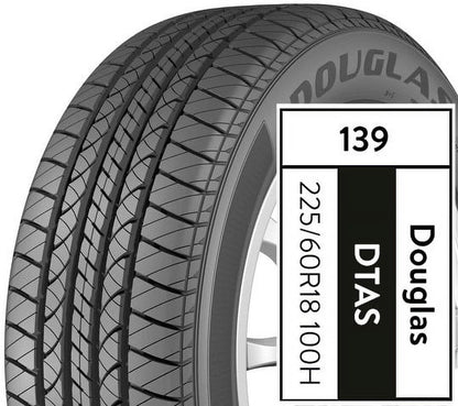 Douglas Touring A/S 225/60R18 100H All-Season Tire