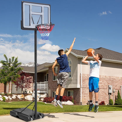 44 Inch Outdoor Basketball Hoop Stand for Adults, SEGMART 4.9FT-10FT Height Adjustable Portable