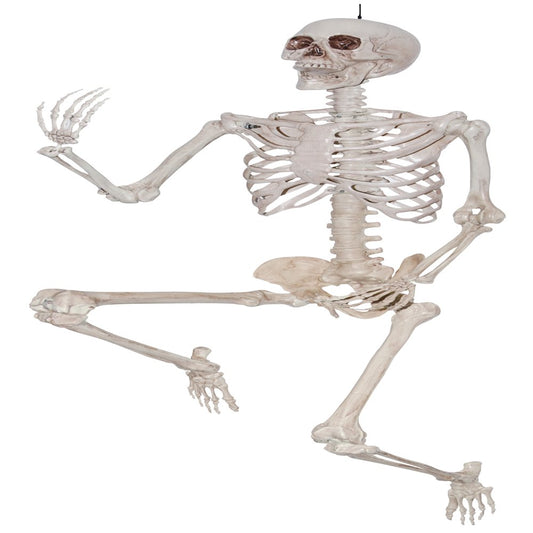  Halloween Hanging Posable Skeleton Decoration, 5'